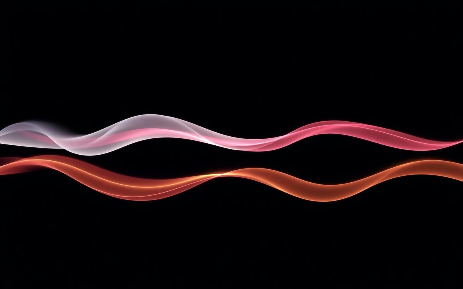 Sound wave visualization comparing white, pink and brown noise frequencies